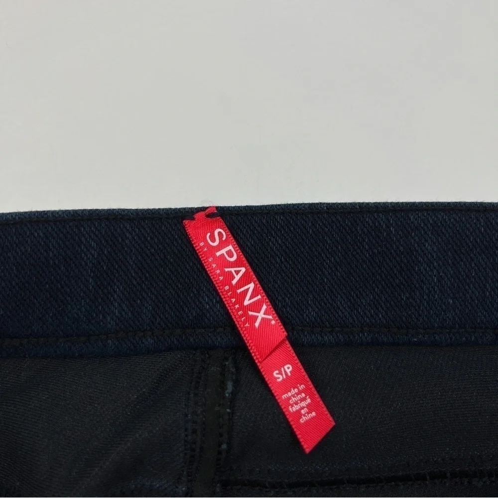 Spanx Twilight Dark Rinse Stretch Knit Jean-ish Ankle Leggings